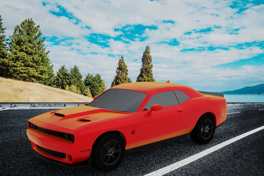Dodge Challenger HellCat - Rigged preview image 2